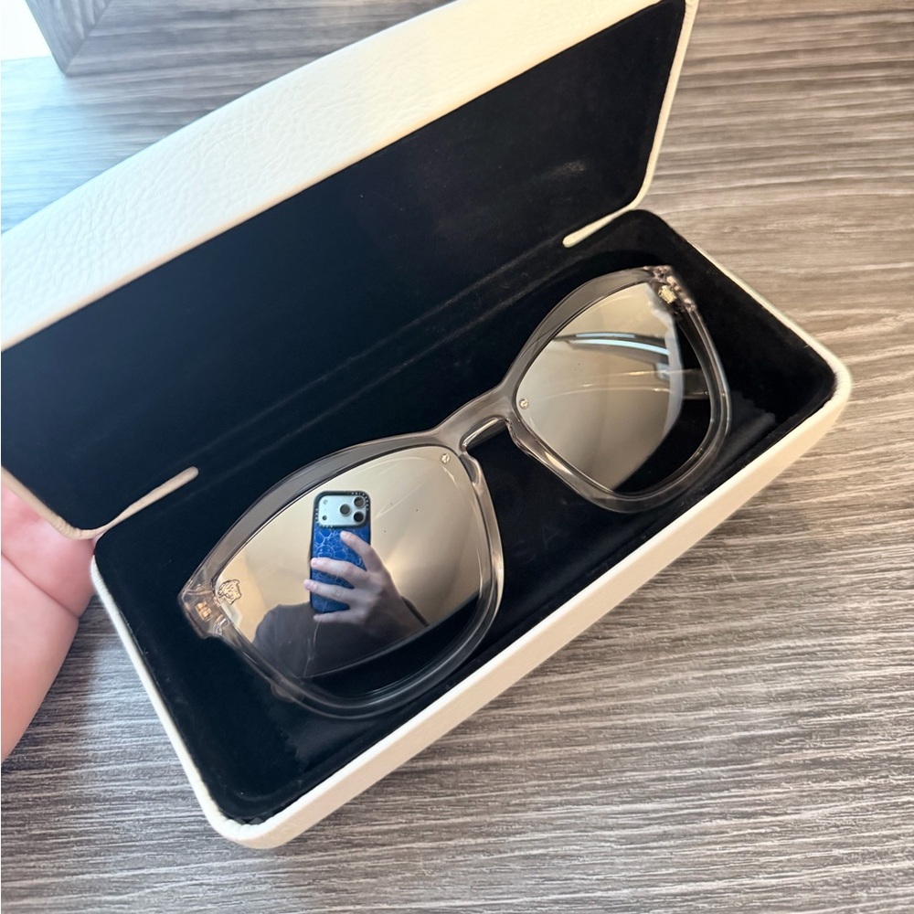 Versace Transparent Frame Women’s Sunglasses - Clear/Gray Lenses